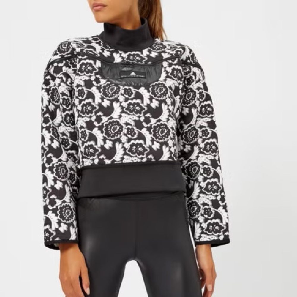 Black and White Floral Sweatshirt